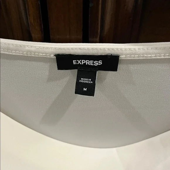 NWOT! Express Ivory Draped Blouse - Picture 2 of 5